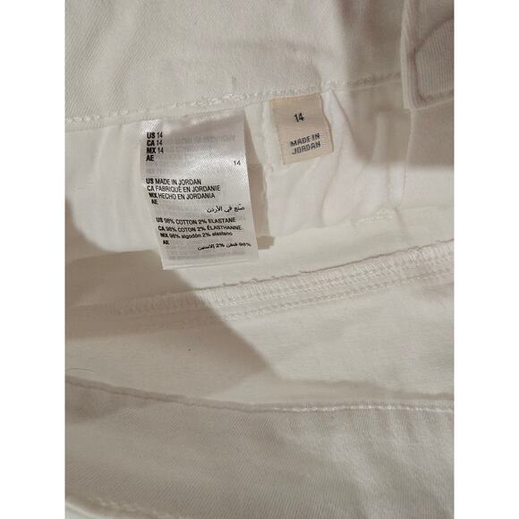 Style & Co Women’s White Bermuda Denim Shorts – Size 14, Raw Hemline - Picture 6 of 7